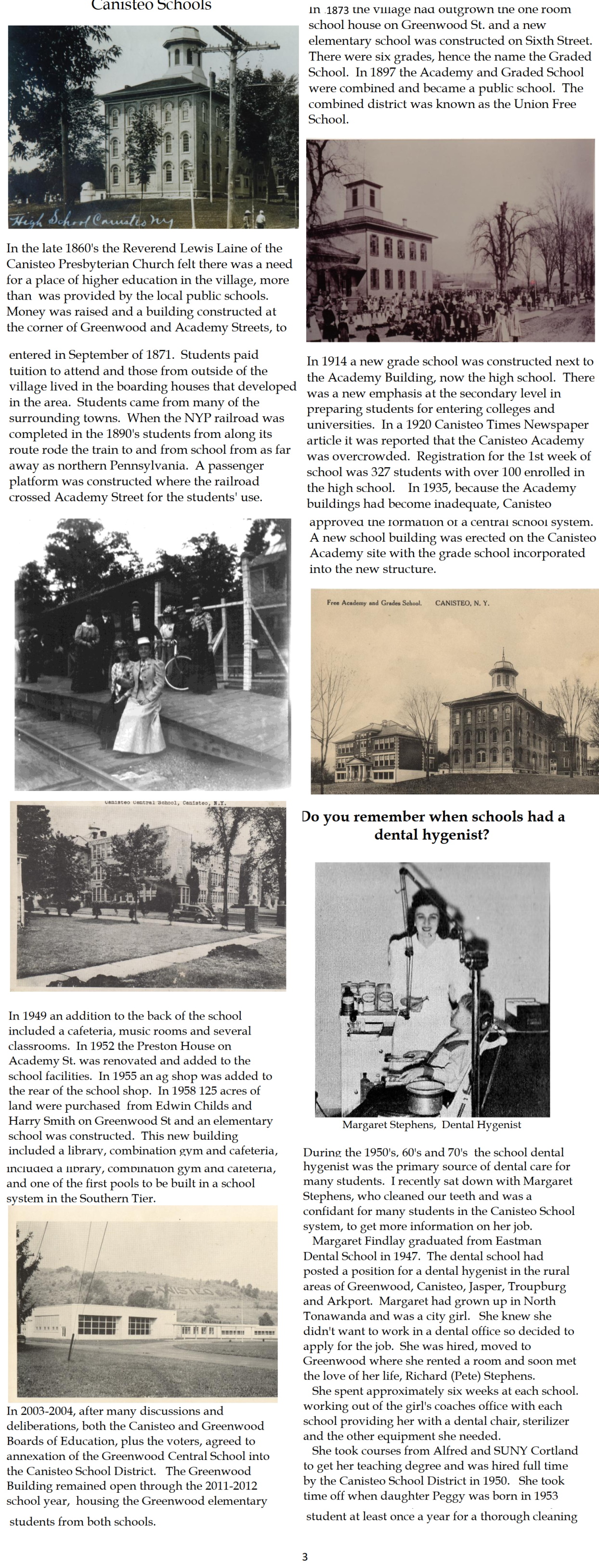 Canisteo Schools History 1