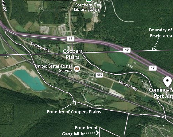 Airal View of Coopers Plains Area