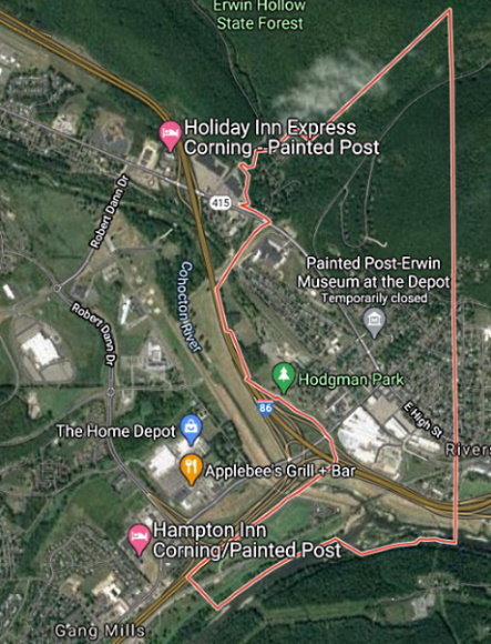 Painted Post Boundry Map