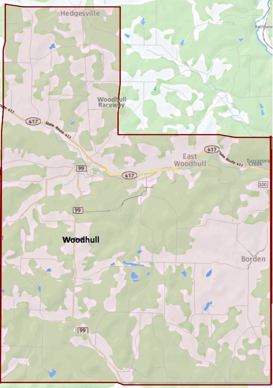 Woodhull Area Map