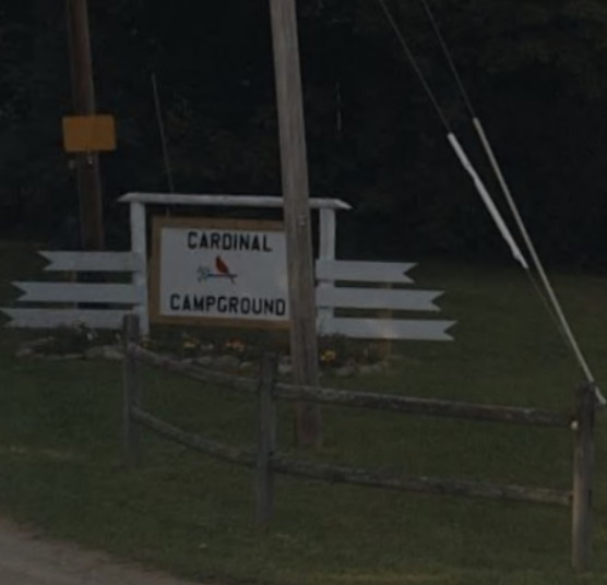 Sign of Cardinal Campground Entrance