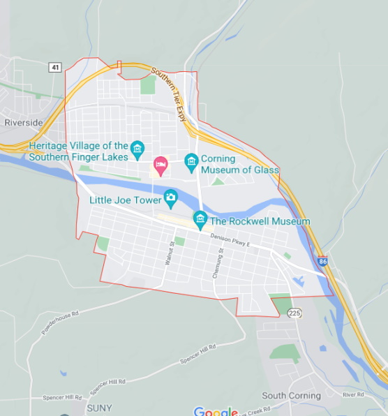 Corning City Map Boundries