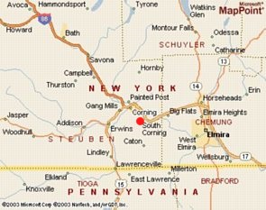 Map of Corning Location