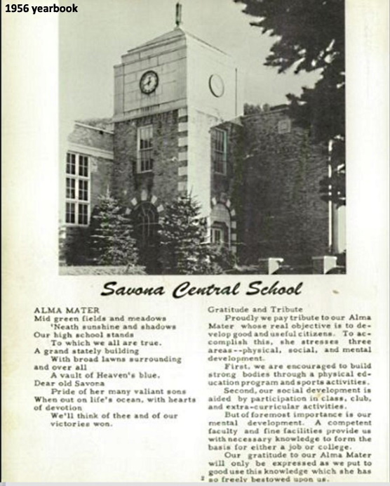 1956 Yearbook school picture Alma Mater